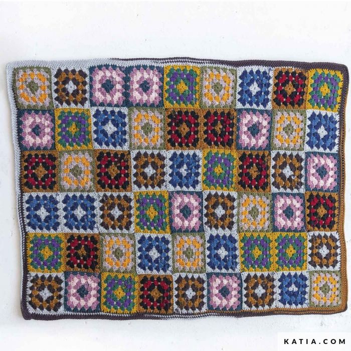A FREE Katia Instagranny Crochet Patterns - Mini Pullover/Scarf/Blanket (PDF)