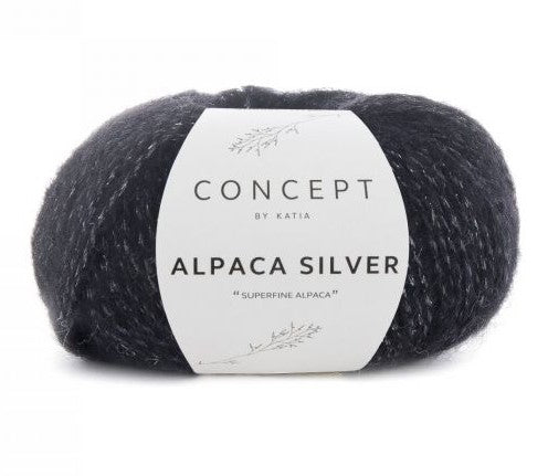 Katia Concept Alpaca Silver - Black (Color #263)