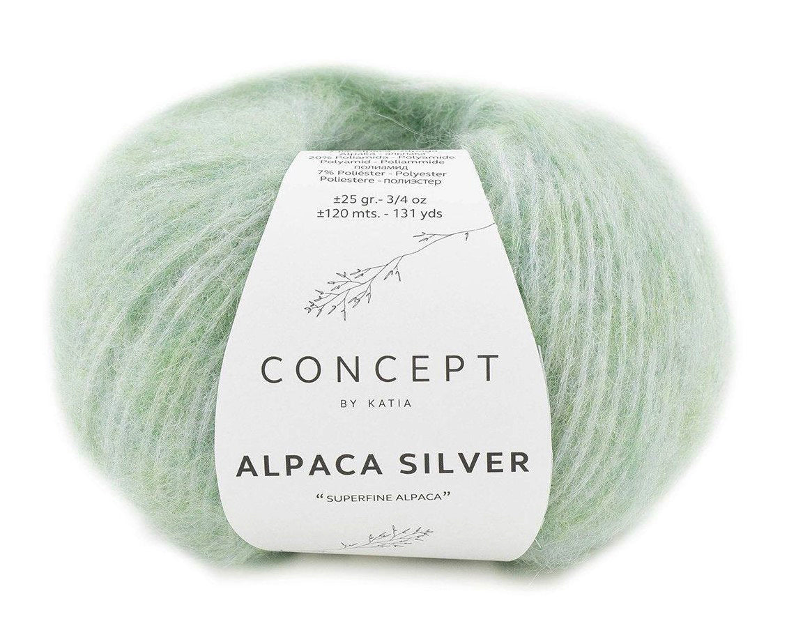 Katia Concept Alpaca Silver Mint Color 269
Katia Concept Alpaca Silver on Sale at Little Knits