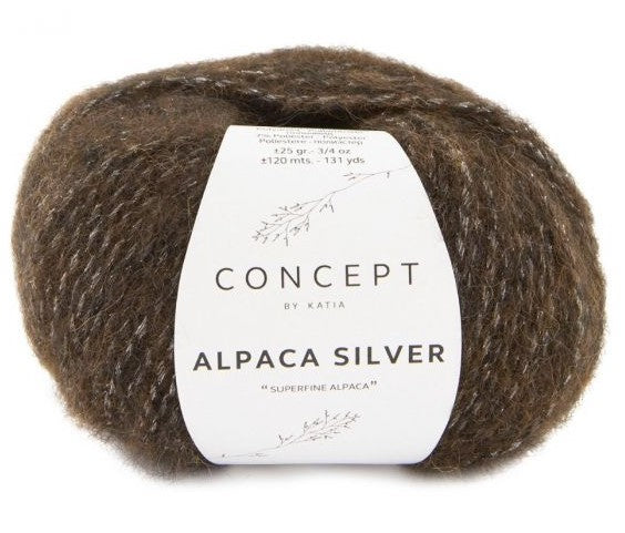 Katia Concept Alpaca Silver Dark Brown Color 275
Katia Concept Alpaca Silver on Sale at Little Knits