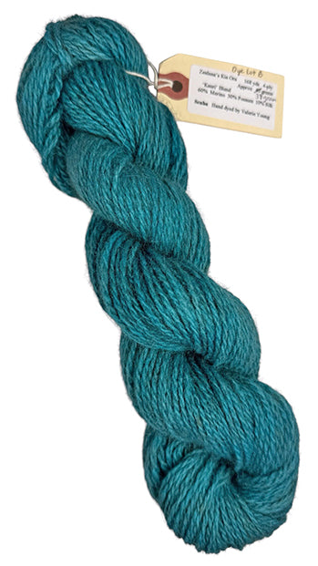 Zealana Kauri Fingering Hand-Dyed - Teal - 35 Gram Hank