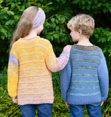 A Juniper Moon Nimbus Pattern - Kenna Kid's Sweater & Headband (PDF)