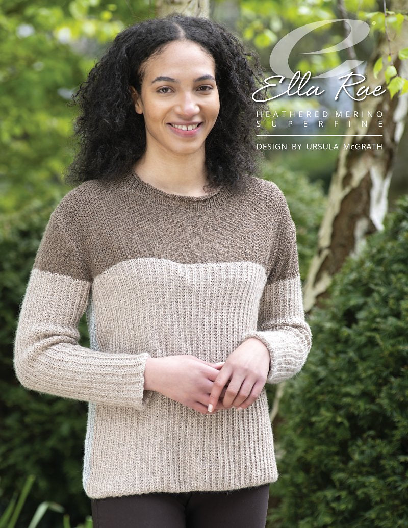 An Ella Rae Heathered Merino Pattern - Kira Sweater (PDF)