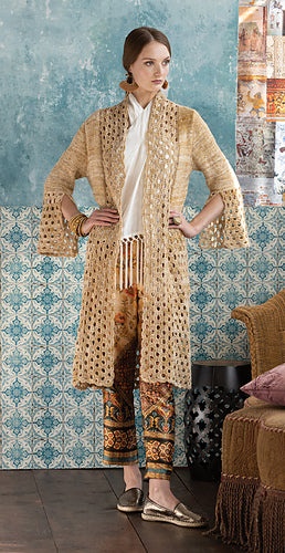 Knit And Crochet Coat Crochet Pattern (PDF File) - Free with Purchases of 5 Skeins of Noro Kirara