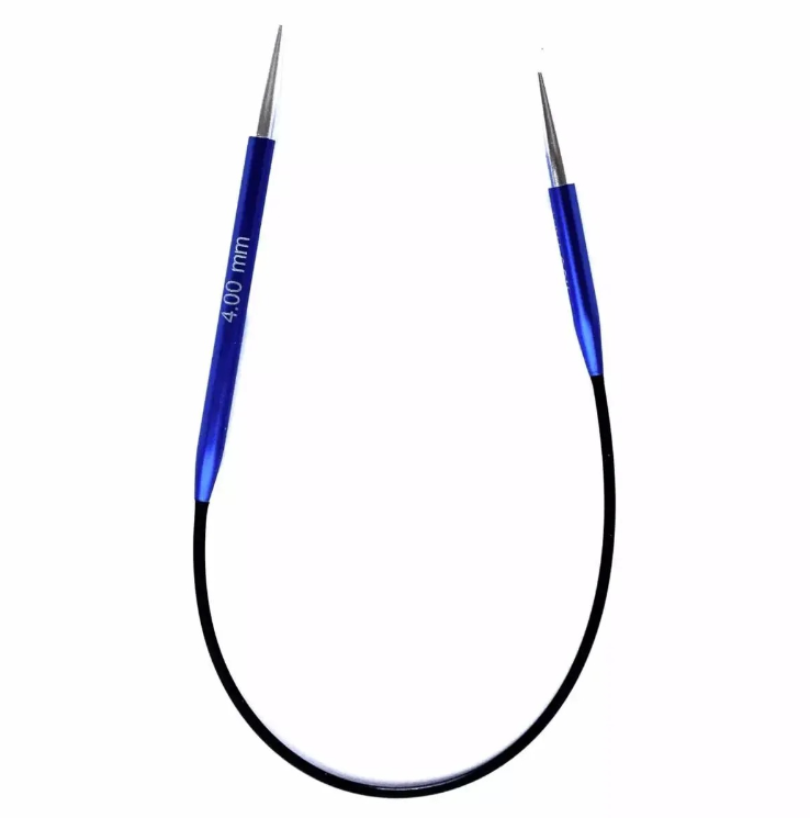 KnitPro Zing 10" Asymmetrical Fixed Circular Needles - US 4 (3.50 mm) CHRYSOLITE
