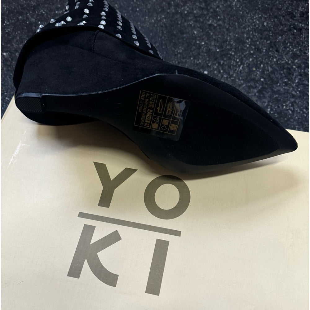 YOKI Women's Fold Over Boot New with Box - Black - Size 10