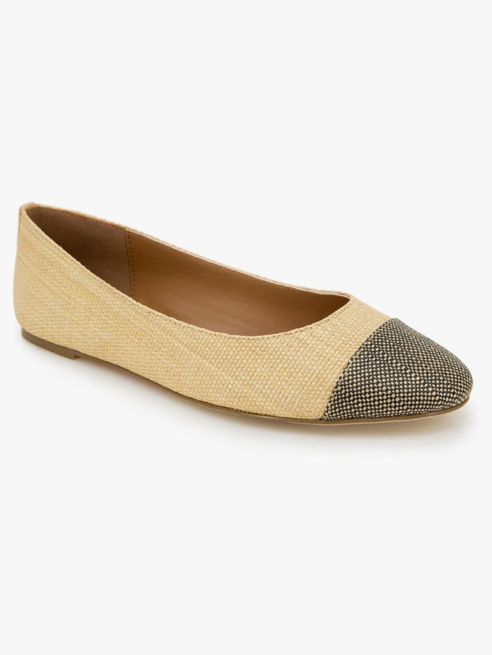 NWT Kensie Women's Allie Flat Raffia Natural Slip - Natural - Size 5M