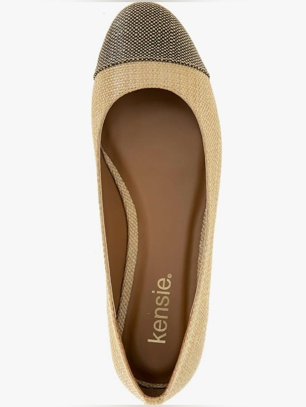 NWT Kensie Women's Allie Flat Raffia Natural Slip - Natural - Size 5M