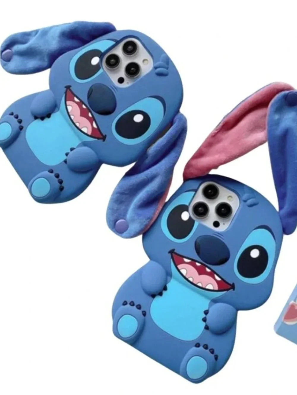 Stitch Phone Case with cute ears for iPhone 13/14/15 Pro Max 6.7 inch Blue
