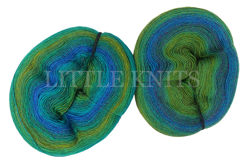 Schoppel Lace Flower - Teal Sunset (Color #2365) - Dye Lot D - Price is for one skein