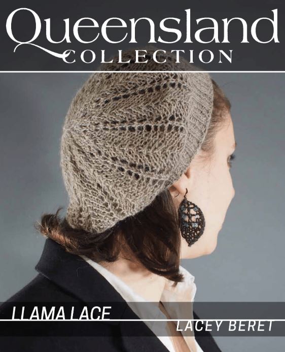 A Queensland Llama Lace Pattern - Lacey Beret (PDF)