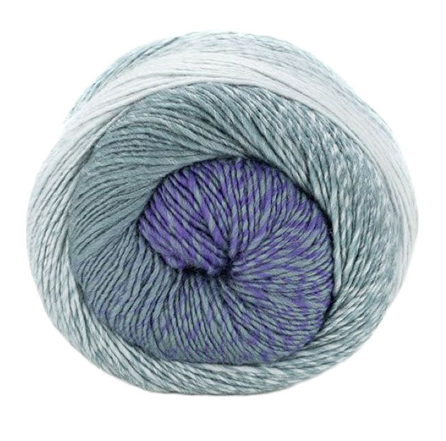 Laines Du Nord Poema Cashmere - Purple/Teal Green (Color #102)