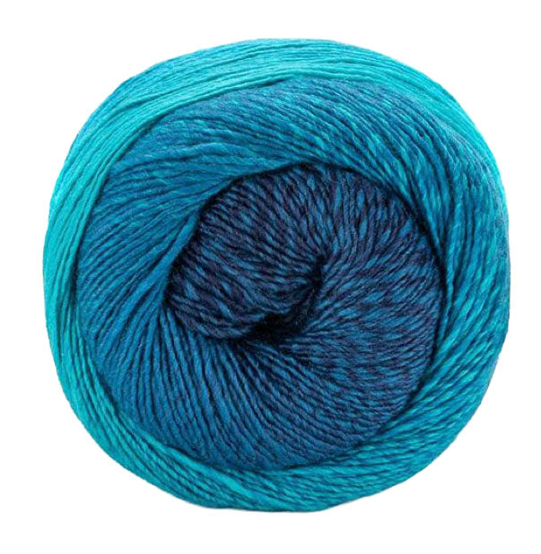 Laines Du Nord Poema Cashmere - Navy/Teal (Color #105)