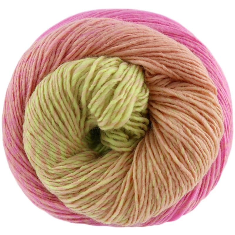 Laines Du Nord Poema Cashmere - Pink/Yellow (Color #204)