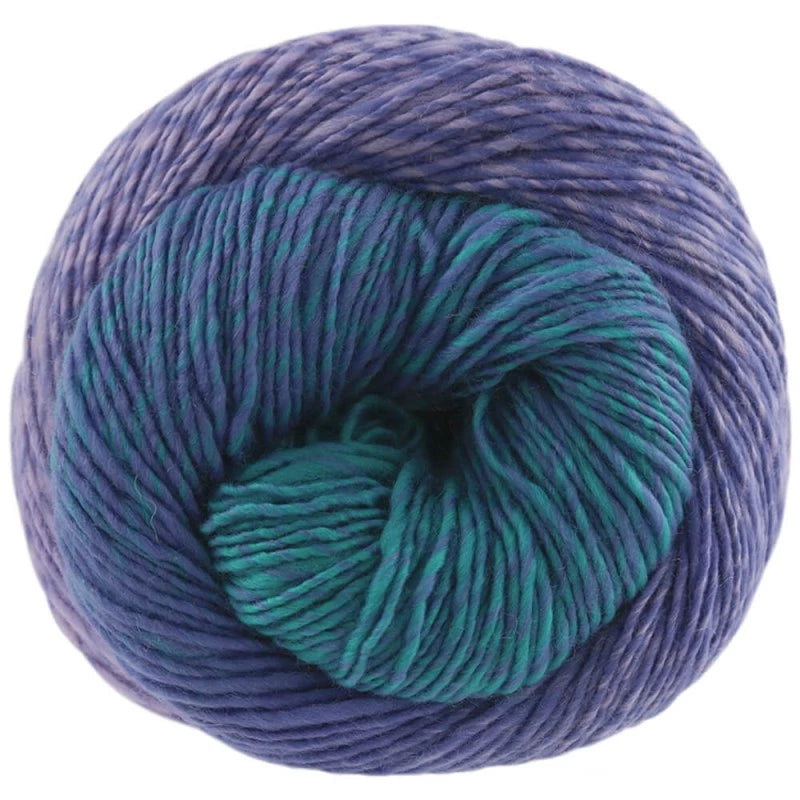 Laines Du Nord Poema Cashmere - Lavender/Teal (Color #208)
