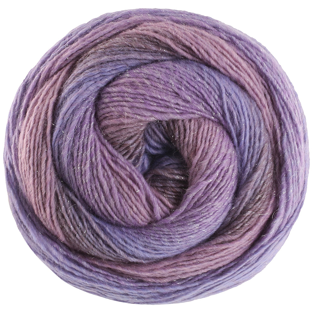 Lana Grossa Gomitolo Gala - Lilacs & Mauves (Color #4027) - BIG 200 GRAM CAKES