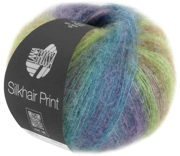Lana Grossa SilkHair Prints - Blueberry Fields (Color #425)