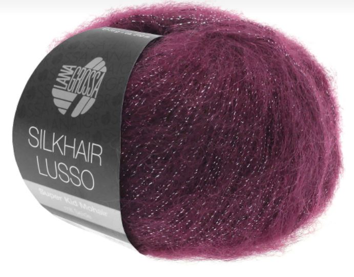 Lana Grossa SilkHair Lusso - Wine Metal (Color #905)