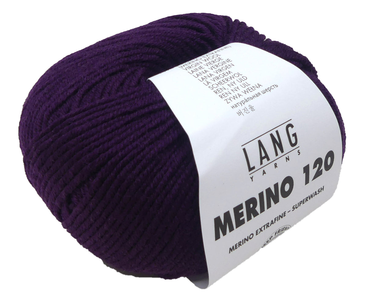 Lang Merino 120 - Black Currant (Color #180)