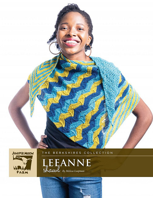 A Juniper Moon Farm Herriot Fine Pattern - Leeanne Wrap - Free with Purchases of 3 Skeins of Herriot Fine (Print Pattern)