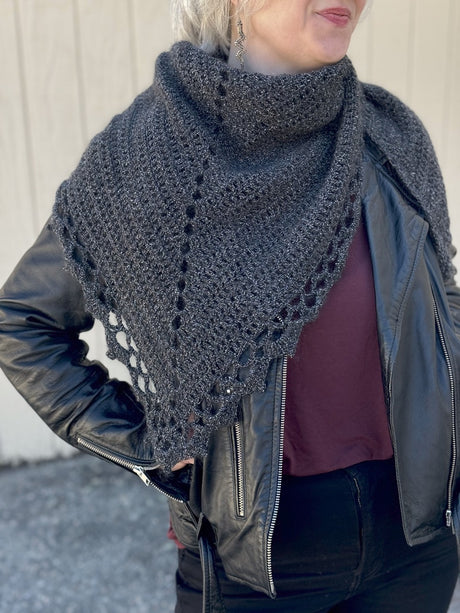 A Berroco Lumi & Aerial Pattern - Lenore Shawl - Crochet (PDF)