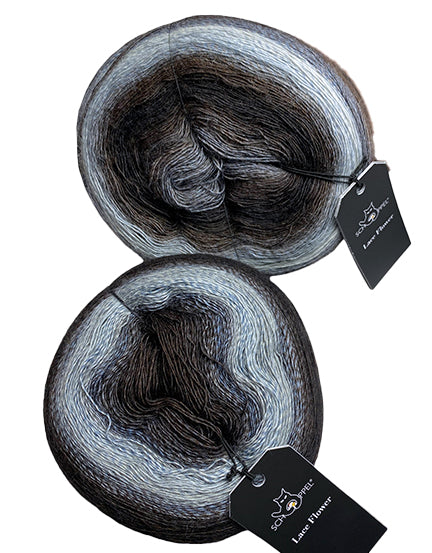 Schoppel Lace Flower - Magnetite Geode (Color #2398) - Dye Lot D - Price is for ONE Skein