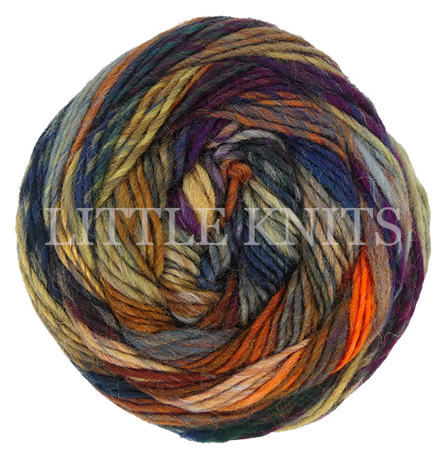 Lana Gatto Calgary - Admiral blue/taupe/orange/magenta/brown (Color #30611) - FULL BAG SALE (5 Skeins)