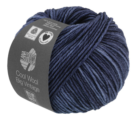 Lana Grossa Cool Wool Big Vintage - Denim Vintage Tweed (Color #7166) on sale at little knits