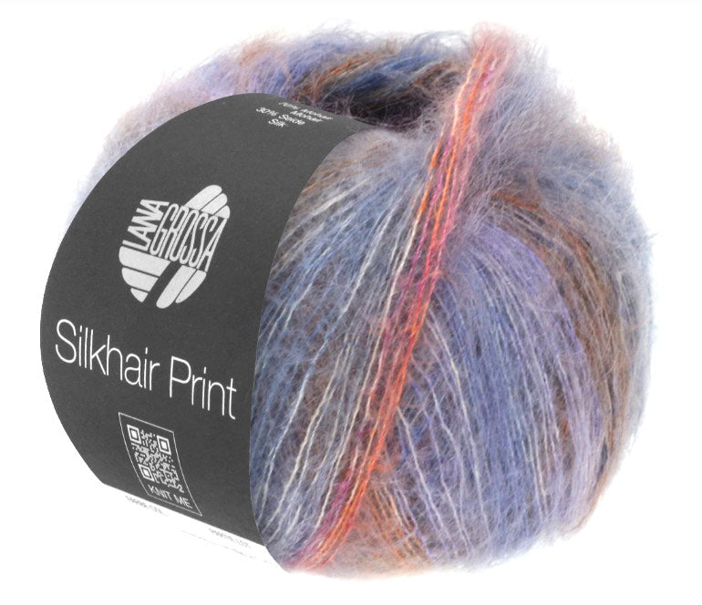 Lana Grossa SilkHair Prints - Sky Floral (Color #405)