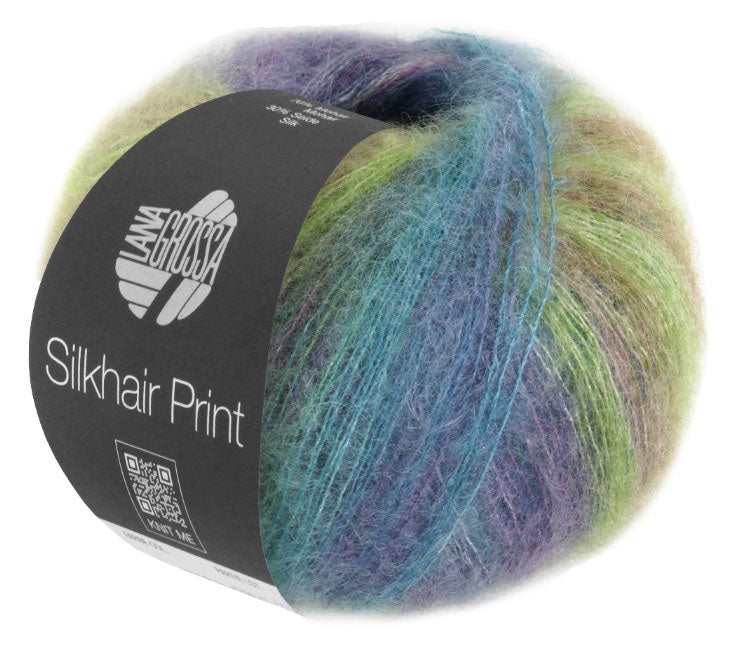 Lana Grossa SilkHair Prints - Blueberry Fields (Color #425)