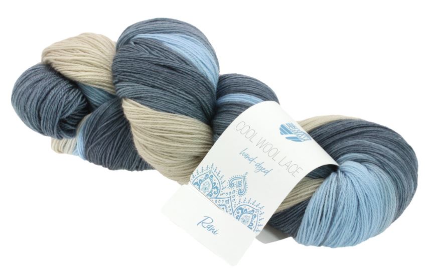 Lana Grossa Cool Wool Lace Hand-Dyed Limited Edition - Rani (Color #808) - 100 GRAMS