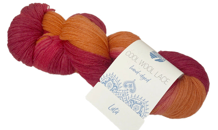 Lana Grossa Cool Wool Lace Hand-Dyed Limited Edition - Lata (Color #809) - 100 GRAMS