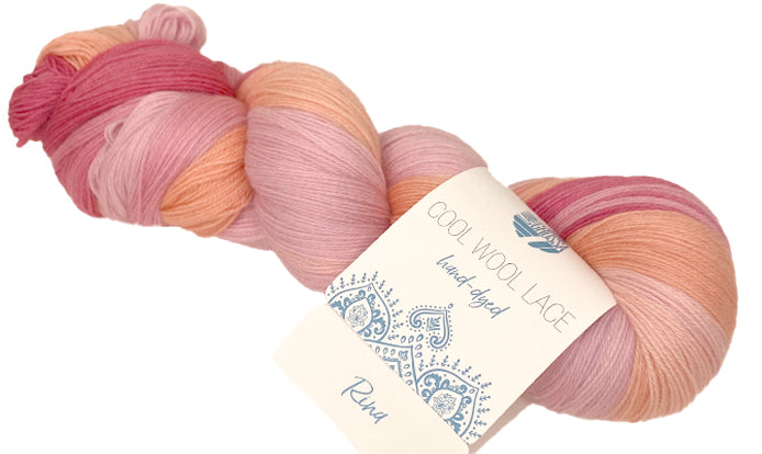 Lana Grossa Cool Wool Lace Hand-Dyed Limited Edition - Rina (Color #810) - 100 GRAMS