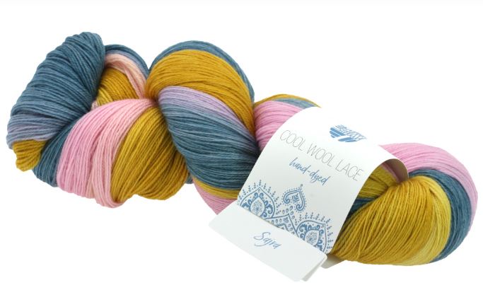 Lana Grossa Cool Wool Lace Hand-Dyed Limited Edition - Sajra (Color #811) - 100 GRAMS