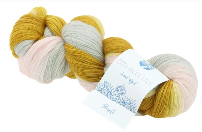 Lana Grossa Cool Wool Lace Hand-Dyed Limited Edition - Preeti (Color #813) - 100 GRAMS