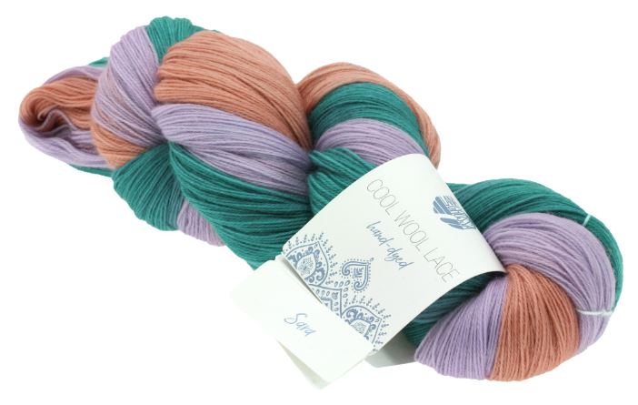 Lana Grossa Cool Wool Lace Hand-Dyed Limited Edition - Sara (Color #816) - 100 GRAMS