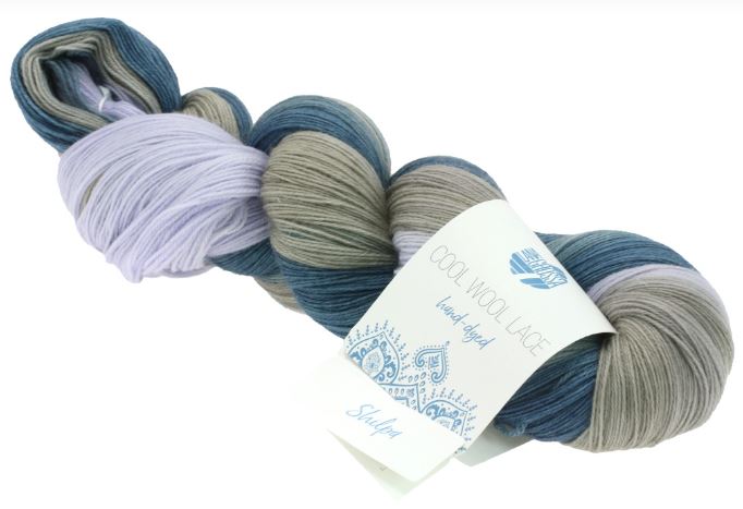 Lana Grossa Cool Wool Lace Hand-Dyed Limited Edition - Shilpa (Color #817) - 100 GRAMS