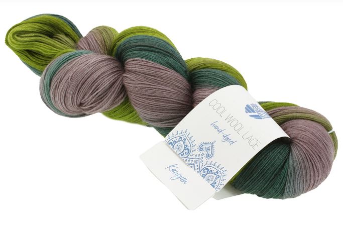 Lana Grossa Cool Wool Lace Hand-Dyed Limited Edition color 821  55% off hand dyed yarn sale at Little Knits