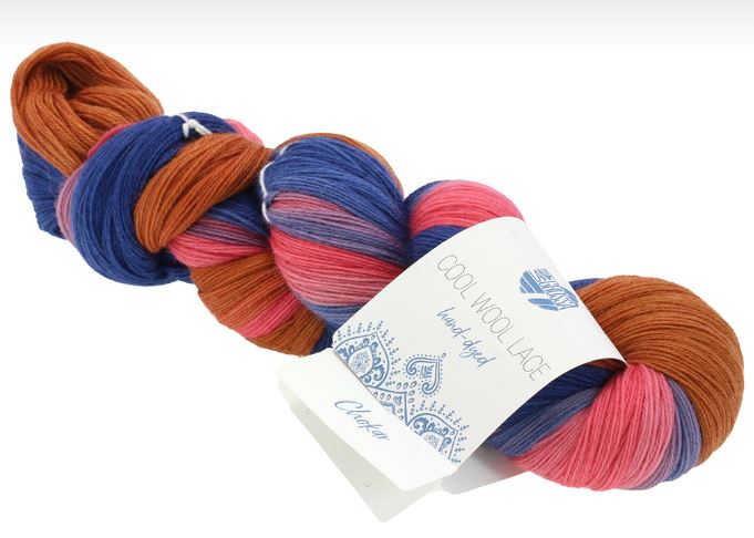 Lana Grossa Cool Wool Lace Hand-Dyed Limited Edition - Chokar (Color #823) - 100 GRAMS