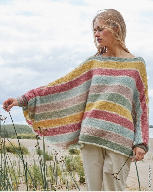 A Lana Grossa Pattern - Style #64-43 Piu Bella Bat Swing Pullover (PDF)