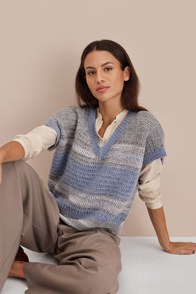 A Lana Grossa Gomitolo Gala Pattern - Design 18 – Gomitolo 14 CROCHET SLIPOVER (PDF)