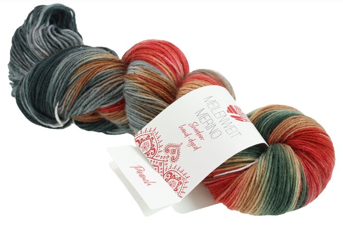 Lana Grossa Meilenweit Merino Hand-Dyed Limited Edition - Paanch (Color #619) - 100 GRAMS