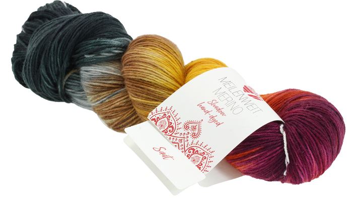 Lana Grossa Meilenweit Merino Shadow Hand-Dyed Limited Edition - Saat (Color #620) - 100 GRAMS