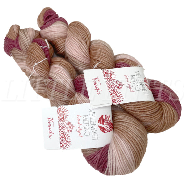 Lana Grossa Meilenweit Merino Hand-Dyed Limited Edition - Thandai (Color #205) - TWO 50 GRAM SKEINS