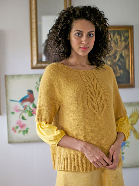 A Berroco Ultra Alpaca Pattern - Linea Sweater (PDF File) knitting pattern on sale at Little Knits