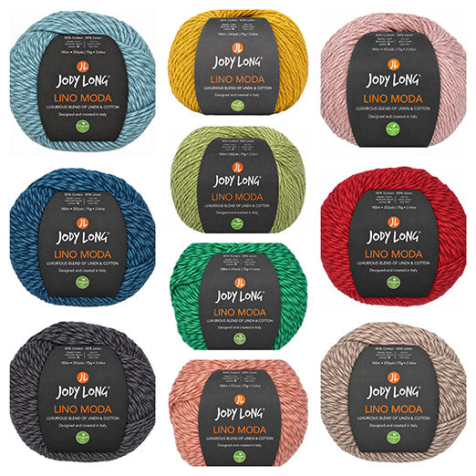 Jody Long Lino Moda Mystery Bag - 10 Skeins, Colors Selected by Little Knits, No Repeats