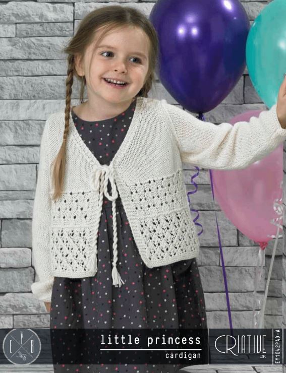 A Little Princess Cardigan - Free with Purchase of 2 or More Skeins of Criative DK (PDF File)