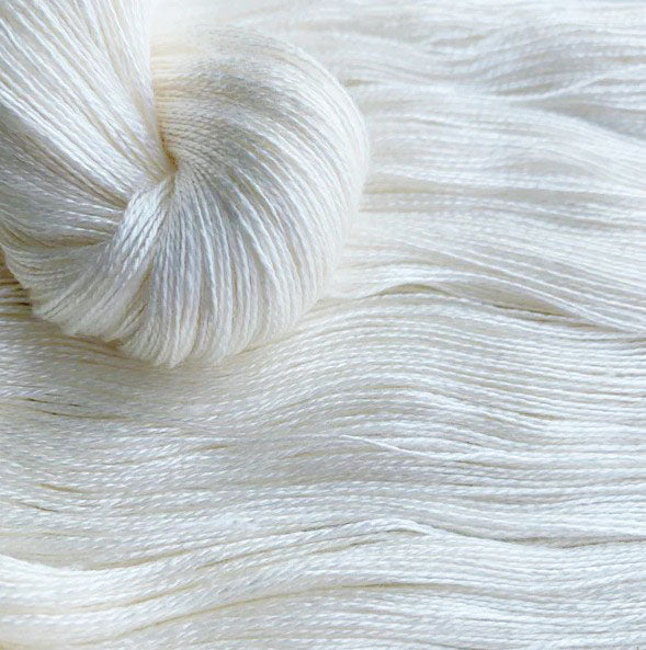 Lotus Silk 22 - Natural White - 50 Gram Hanks with 540 Yards