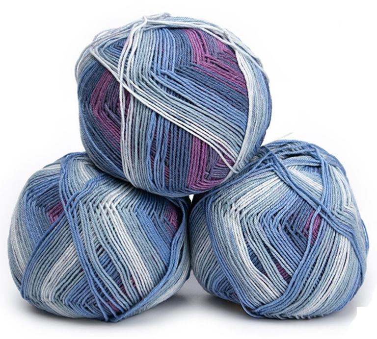 Lungauer Sockenwolle Seide - Amethyst Blue Skies (Color #416)