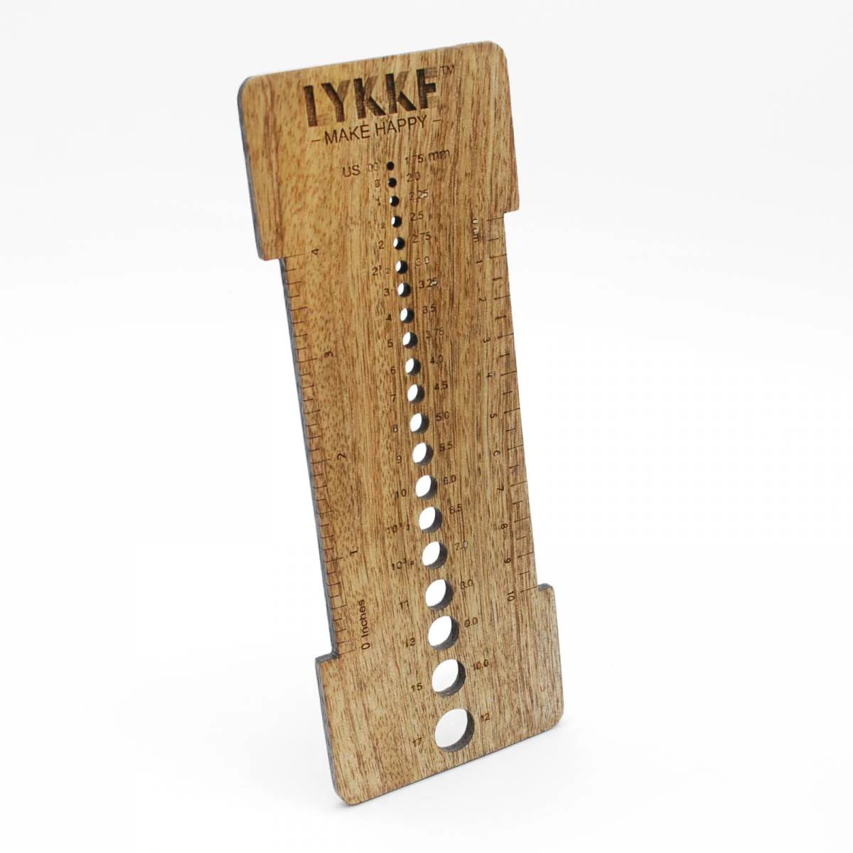 Lykke Mango Wood Needle Sizer/Gauge Tool